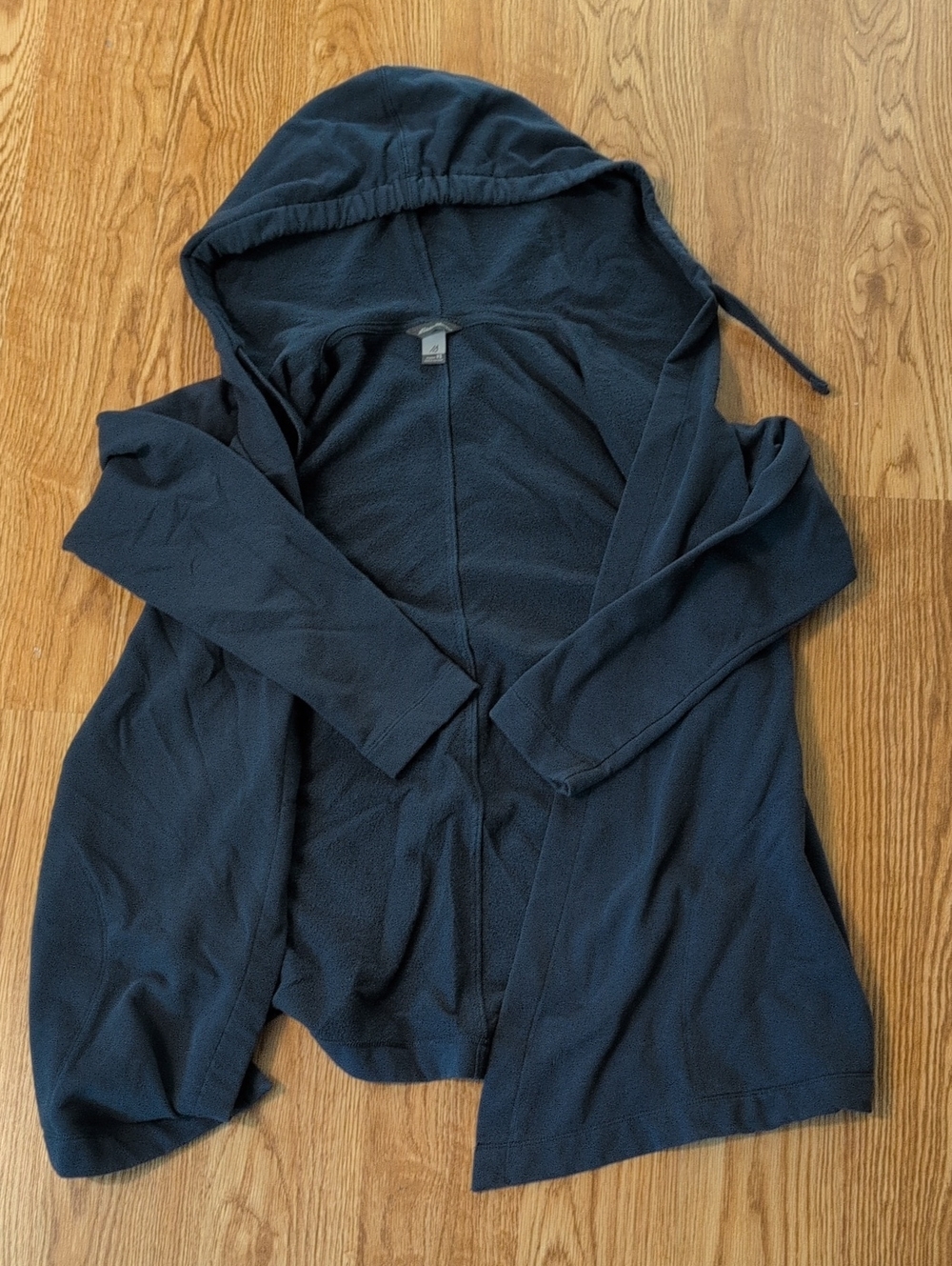 EUC Eddie Bauer Women's Navy Hooded Open Wrap Cardigan - Size XS
